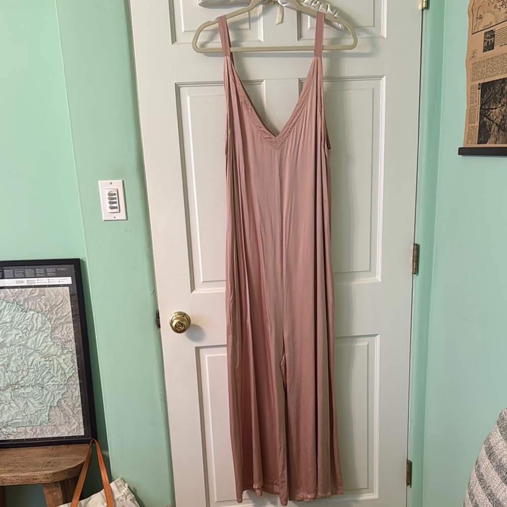 Elegant Pink Sleeveless Jumpsuit